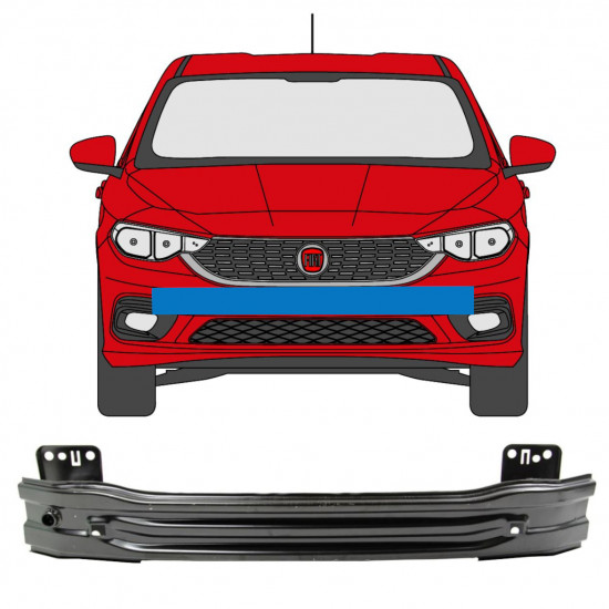 Výstuha predného nárazníka / Nosník pre Fiat Tipo 2016- / SEDAN 7561