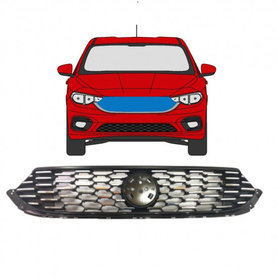 Chrómová mriežka pre Fiat Tipo 2016- 7530