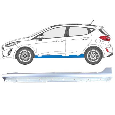 Kompletný prah pre Ford Fiesta 2017-2023 / Ľavý 16266