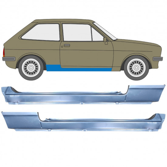 Opravný plech prahu pre Ford Fiesta 1976-1983 / Sada 12034