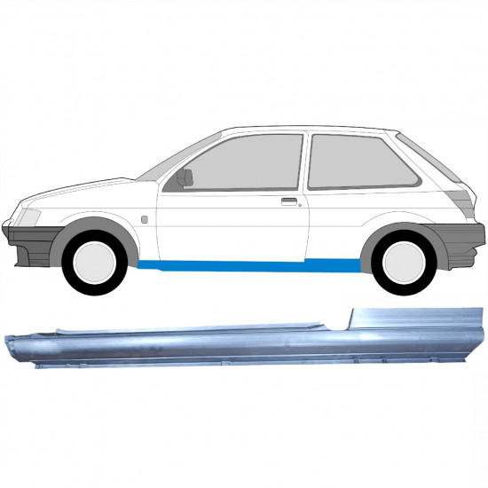 Kompletný prah pre Ford Fiesta 1989-1995 / Ľavý 6580