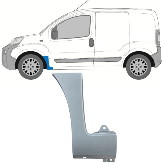 Opravný plech predného blatníka pre Peugeot Bipper 2007-2017 / Ľavý 16945