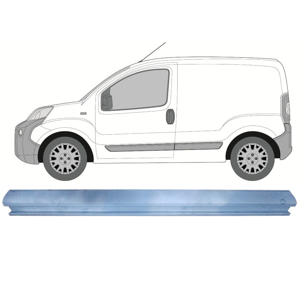 Opravný Plech Prahu Pre Fiat Fiorino 2007- / Ľavý 7825