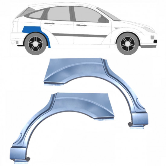 Lem zadného blatníka pre Ford Focus 1998-2007 / Ľavá+Pravá / Sada 6289