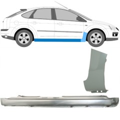 Kompletný prah + opravný plech predného blatníka pre Ford Focus 2004-2010 / Pravá / Sada 8735