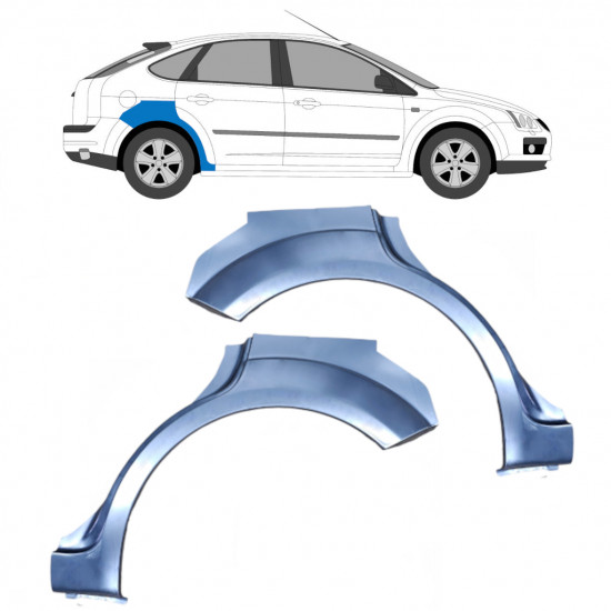 Lem zadného blatníka pre Ford Focus 2004-2011 / Ľavá+Pravá / Sada 9425