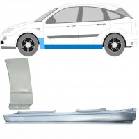 Kompletný prah + opravný plech predného blatníka pre Ford Focus 1998-2007 / Ľavý / Sada 8734