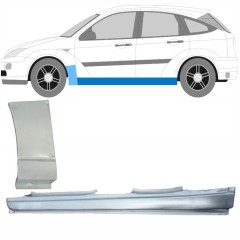 Kompletný prah + opravný plech predného blatníka pre Ford Focus 1998-2004 / Ľavý / Sada 8734
