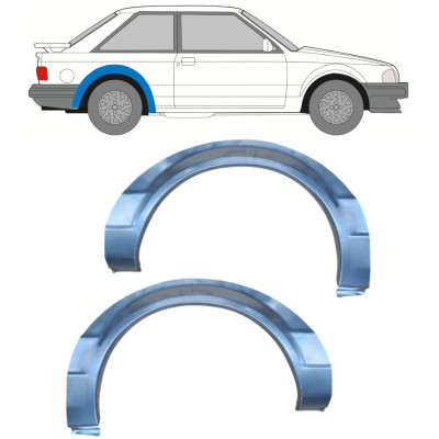 Lem zadného blatníka pre Ford Escort 1980-1986 / Ľavá+Pravá / Sada 10527