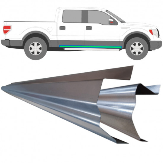 Opravný plech prahu vnútorný + vonkajší pre Ford F-150 2008-2014 / Vľavo = Vpravo (symetrické) / Sada 11754