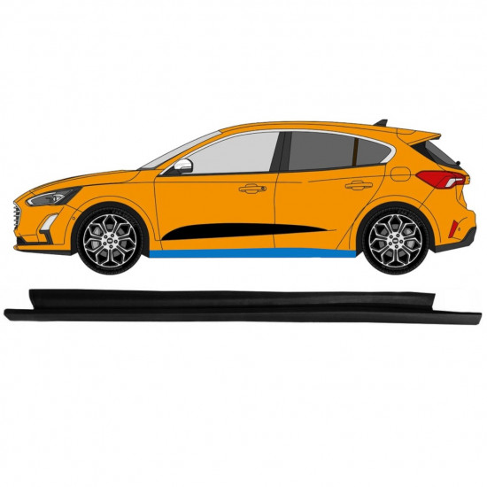 Lišta prahu pre Ford Focus 2018- / Ľavý 7720