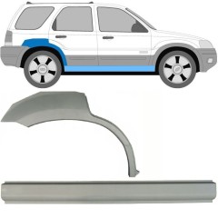 Opravný plech prahu + zadného blatníka pre Ford Maverick 2001-2008 / Pravá / Sada 10102