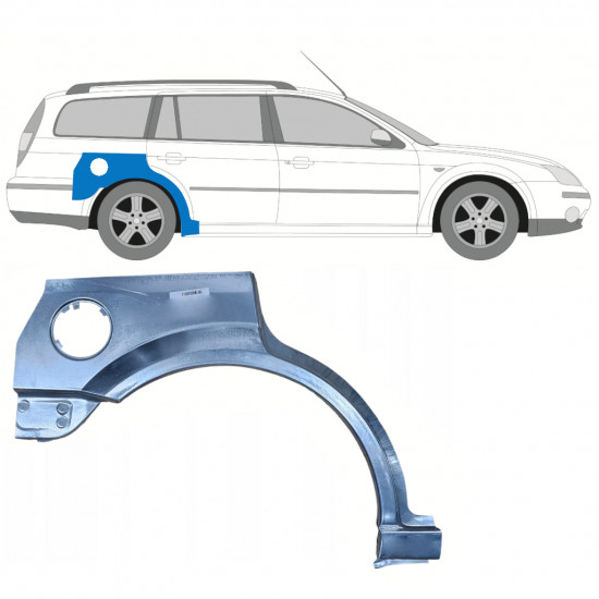 Lem zadného blatníka pre Ford Mondeo 2000-2007 / Pravá / COMBI 8044