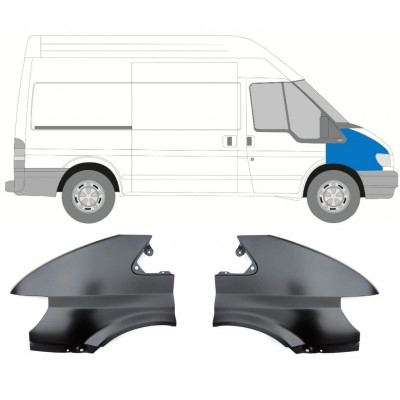 Predný blatník pre Ford Transit 2000-2006 / Ľavá+Pravá / Sada 9703