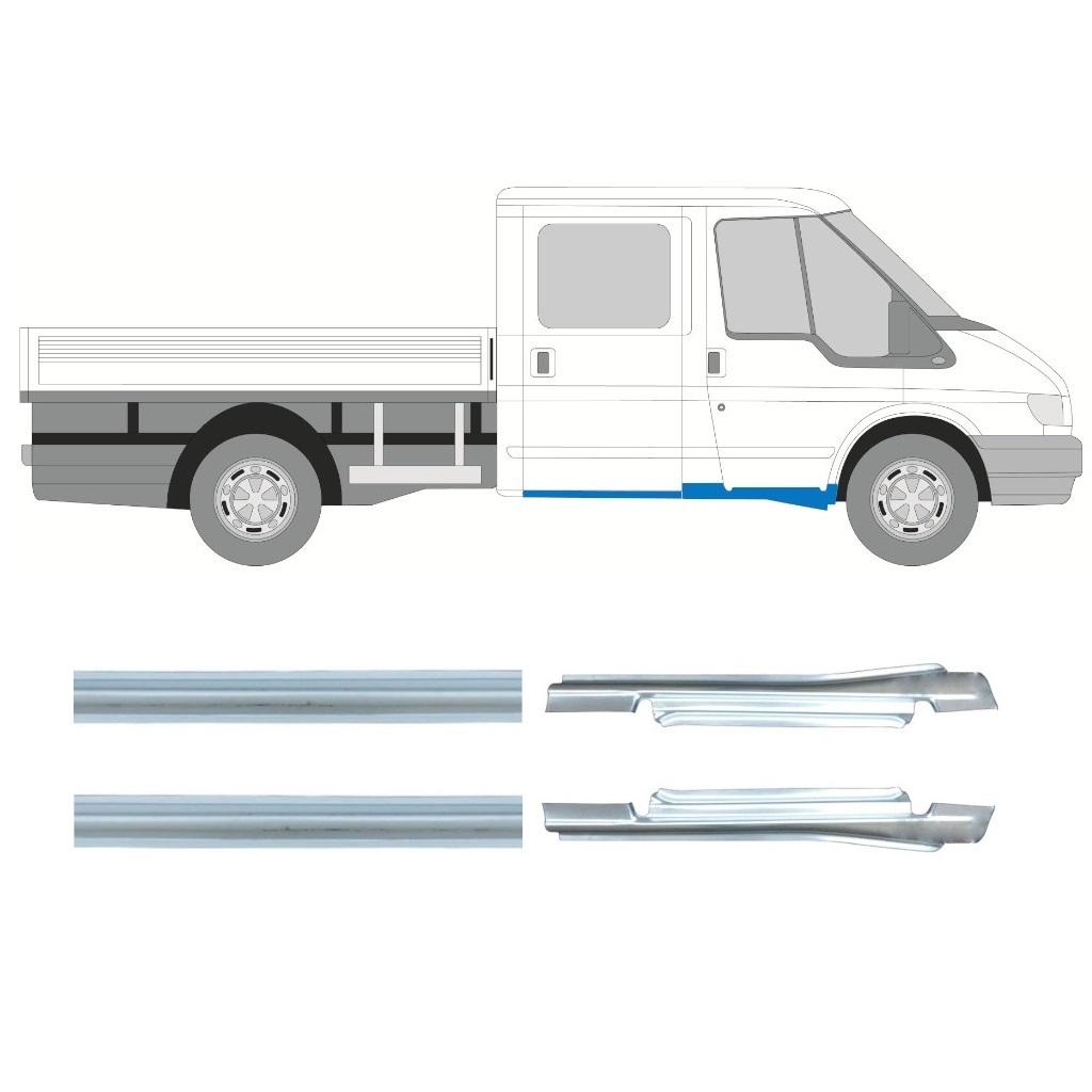 Opravný Plech Prahu Pre Ford Transit 2000-2013 / Ľavá+Pravá / Sada 9698