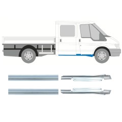 Opravný plech prahu pre Ford Transit 2000-2013 / Ľavá+Pravá / Sada 9698