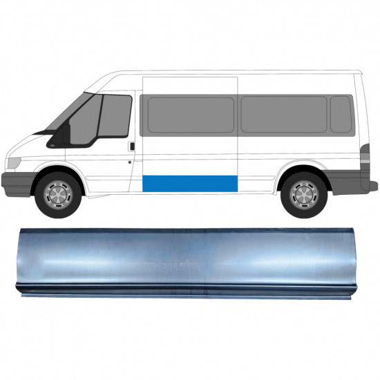 Opravný plech dolný bočný pre Ford Transit 2000- / MWB / LWB / Vľavo = Vpravo (symetrické) 5322