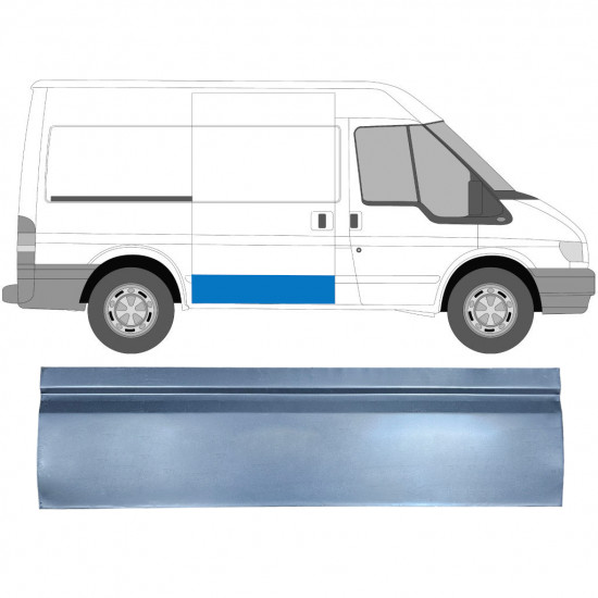 Opravný plech posuvných dverí vonkajší pre Ford Transit 2000-2013 / SWB / Pravá 7168