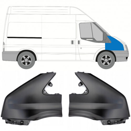 Predný blatník pre Ford Transit 2006-2013 / Ľavá+Pravá / Sada 10541