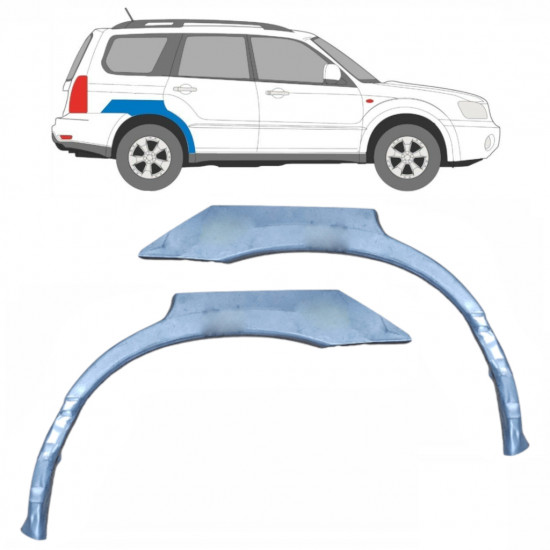 Lem zadného blatníka pre Subaru Forester Sg 2002-2008 / Ľavá+Pravá / Sada 9209