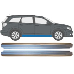 Opravný plech prahu pre Fiat Freemont 2011-2015 / Ľavá+Pravá / Sada 15006