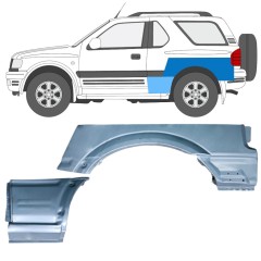 Lem zadného blatníka pre Opel Frontera B 1999-2002 / Ľavý / Sada 12838