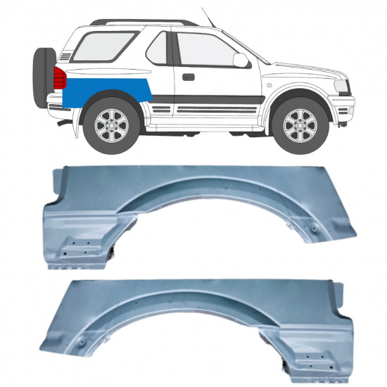 Opravný plech zadného blatníka horná časť pre Opel Frontera B 1999-2002 / Ľavý / Pravá / Ľavá+Pravá / Sada 12836