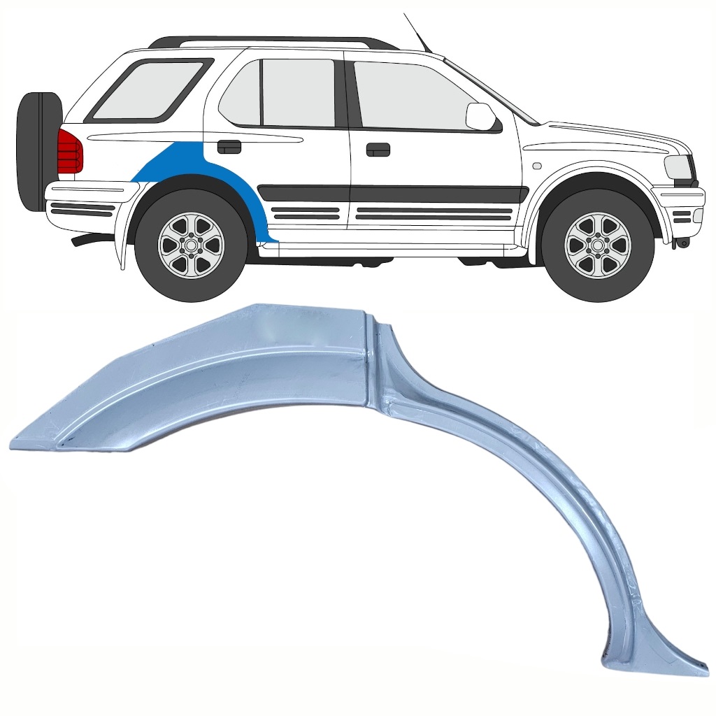 Lem Zadného Blatníka Pre Opel Frontera B 1999-2002 / Pravá 8757