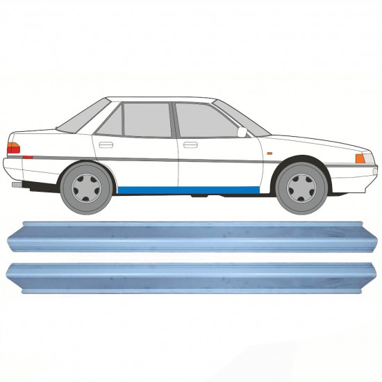 Opravný plech prahu pre Mitsubishi Galant 1987-1993 / Vľavo = Vpravo (symetrické) / Sada 10597