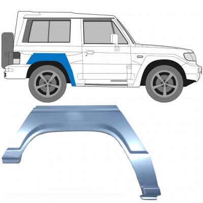 Lem zadného blatníka pre Hyundai Galloper 1991- / Pravá /  6656