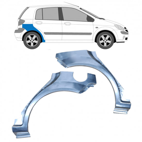 Lem zadného blatníka pre Hyundai Getz 2002-2010 / Ľavá+Pravá / Sada 10531