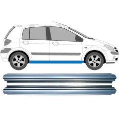 Opravný plech prahu pre Hyundai Getz 2002-2010 / Ľavá+Pravá / Sada 11370