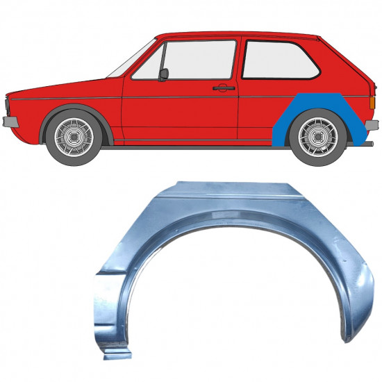 Lem zadného blatníka pre VW Golf 1 1974- / Ľavý 7104