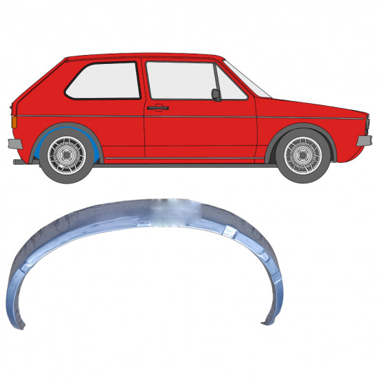 Vnútorná oprava zadného blatníka pre VW Golf 1 1974- / Pravá 7842