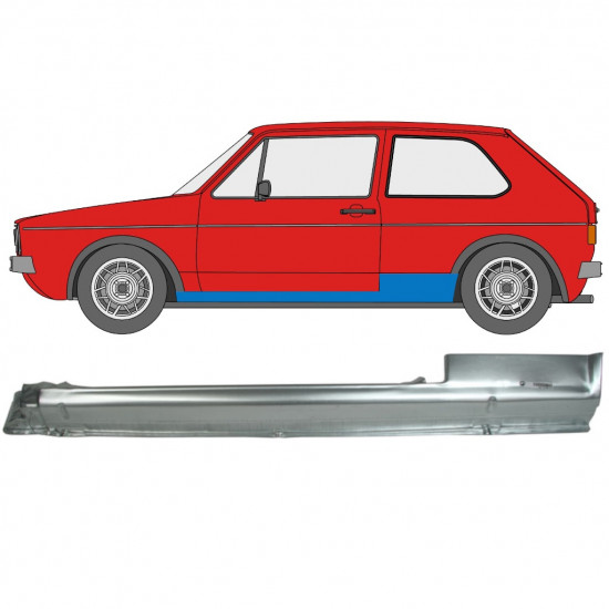 Opravný plech prahu pre VW Golf 1 1974- / Ľavý 7102