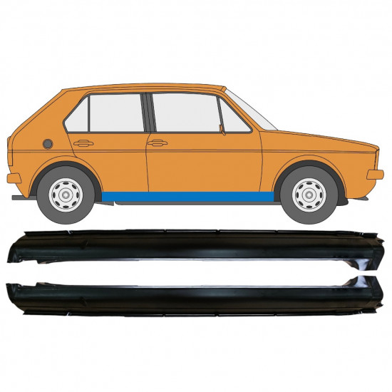 Opravný plech prahu pre VW Golf 1 1974-  / Sada 12506