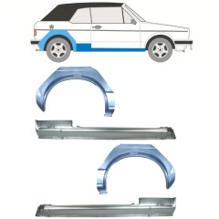 Opravný plech prahu + zadného blatníka pre Volkswagen Golf 1 1974-1985 / CABRIO / Sada 12579