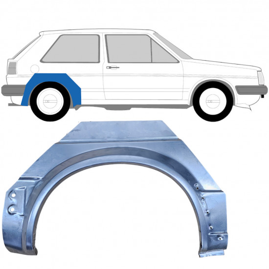 Lem zadného blatníka pre VW Golf 2 1982- / Pravá 7099