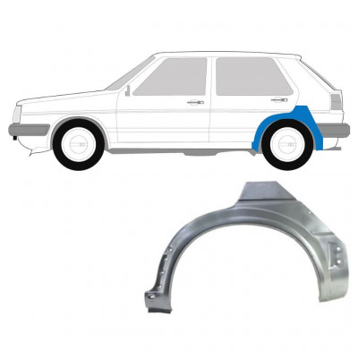 Lem zadného blatníka pre VW Golf 2 1982- / Ľavý 7247