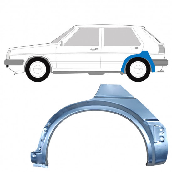 Lem zadného blatníka pre VW Golf 2 1982- / Ľavý 7247