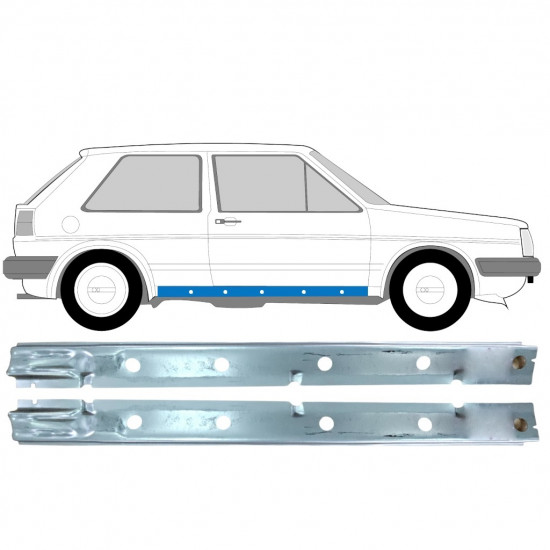 Opravný plech prahu vnútorný pre VW Golf 2 1982-1992 / Ľavá+Pravá / Sada 11027