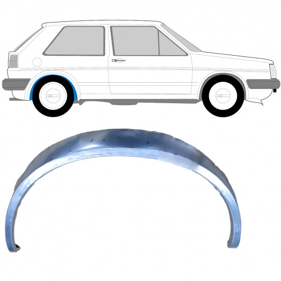 Vnútorný opravný plech zadného blatníka pre VW Golf 2 1982- / Pravá 7845