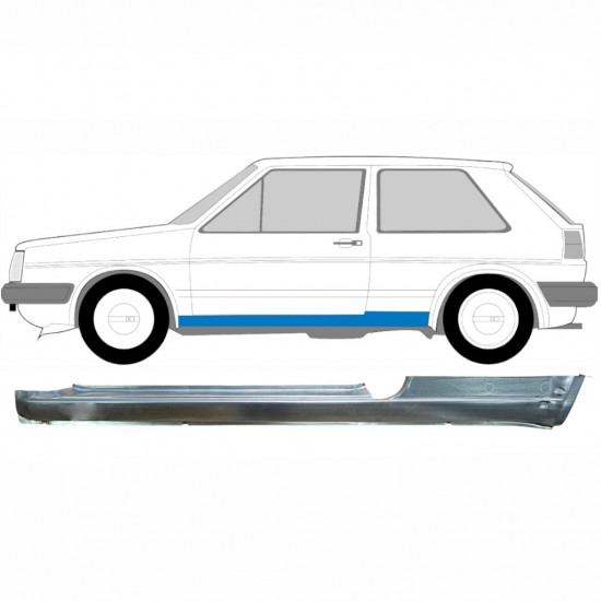 Opravný plech prahu pre VW Golf 2 1982- / Ľavý 7098