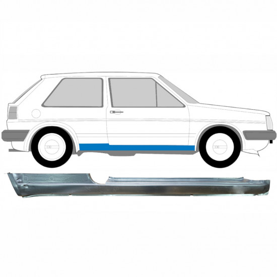 Opravný plech prahu pre VW Golf 2 1982- / Pravá 7097