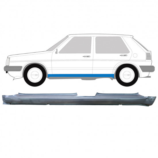 Opravný plech prahu pre VW Golf 2 1982- / Ľavý 7096