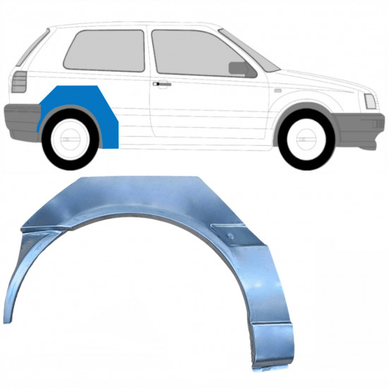 Lem zadného blatníka pre VW Golf 3 1991- / Pravá 9089