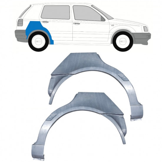 Lem zadného blatníka pre VW Golf 3 1991-  / Sada 12009