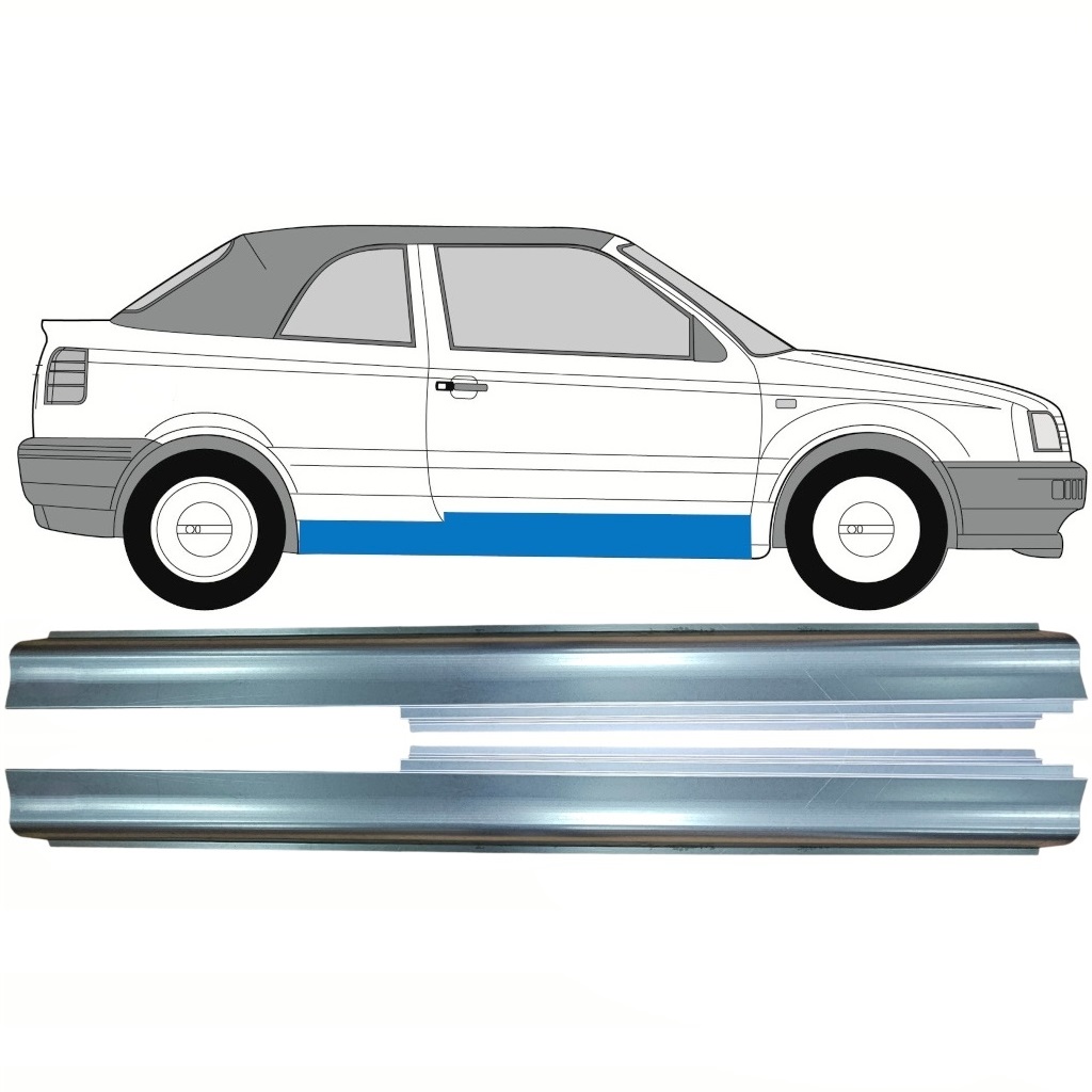 Opravný Plech Prahu Pre Volkswagen Golf 3 1991-1998 / Ľavá+Pravá / Cabrio / Sada 10374
