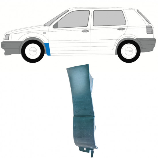 Opravný plech predného blatníka pre Volkswagen Golf 3 1991-1998 / Ľavý 12978