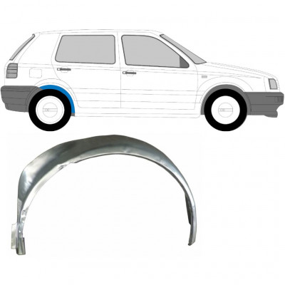 Vnútorná oprava zadného blatníka pre VW Golf 3 1991-1998 / Pravá 8898